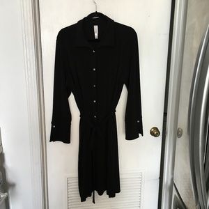 Marla Wynne Black Button-Down Dress XL